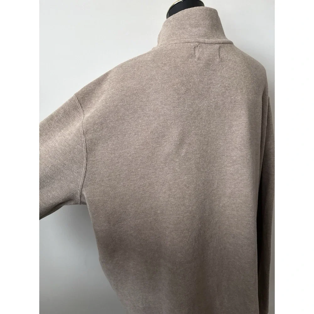 Polo by Ralph Lauren Mens XXL Tan Estate Rib 1/4 Zip Pullover Sweater 2XL